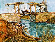 Vincent Van Gogh Drawbridge at Arles USA oil painting artist